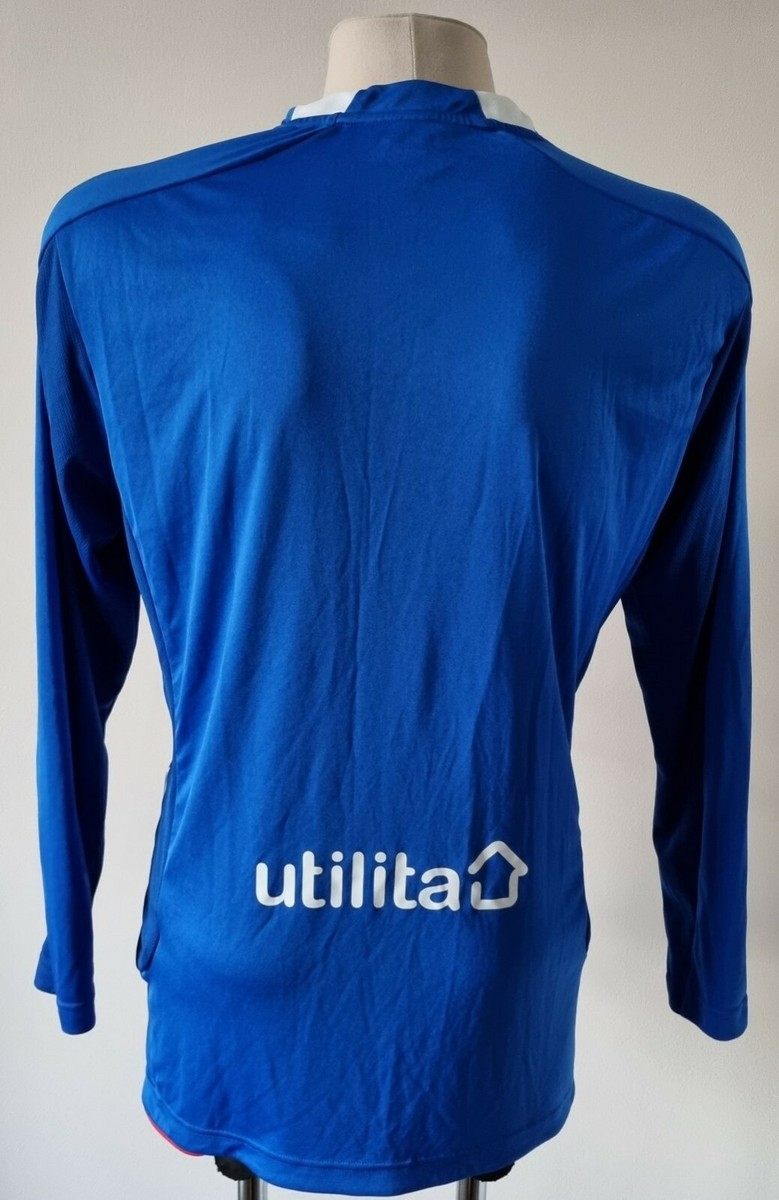 Maillot Domicile Glasgow Rangers 2018-19 Manches Longues Hummel - Taille M, Occasion, Unisex Adulte