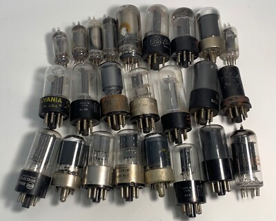LOT OF VINTAGE VACUUM TUBES - UNKNOWN MODELS - LOT OF 24 TUBES