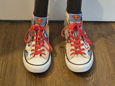 Men's Converse ALLSTAR Superman High Tops DC Comics UK 10.5 Rare Collab