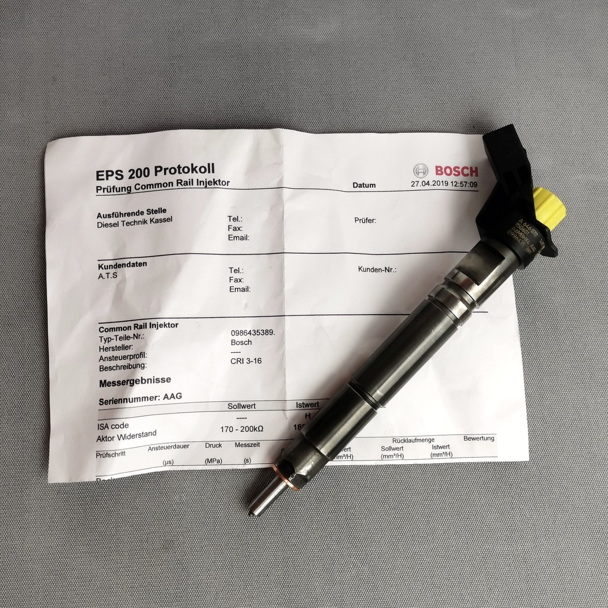 Injector Fuel Injector Bosch 0986435389 A6460701487
