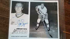 1973-74 HOUSTON AEROS WHA SIGNED AUTO TEAM ISSUE PHOTO CARD JOE SZURA SEALS 
