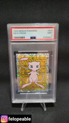 1999 Merlin Pokemon Mew #S25 Prism Sticker - PSA 9 Mint | eBay
