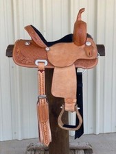 Western Barrel Racing Horse Saddle Premium Leather With Tack set 10'' to 18' in