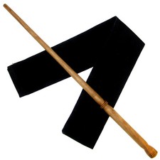 15" Hand Turned Madame Hooch Mahogany Wood Magic Wand Witch Wicca w/ Free Bag