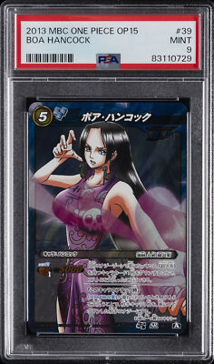 2013 MIRACLE BATTLE CARDDASS ONE PIECE OP15 #39 BOA HANCOCK PSA 9