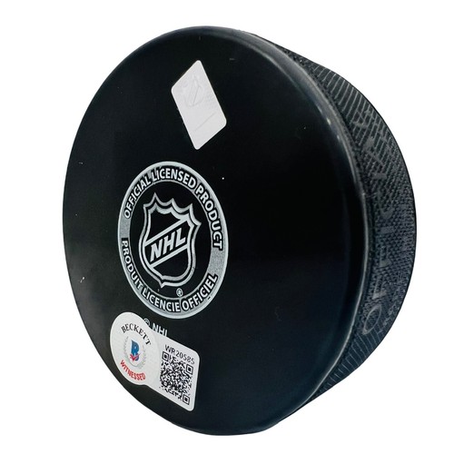 MILAN HEJDUK COLORADO AVALANCHE SIGNED LOGO PUCK “THE DUKE” BECKETT COA - Picture 2 of 2