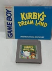 Kirby's Dream Land Nintendo Game Boy 1992 Cartridge Case and Manual Tested Works