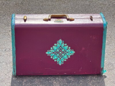 Samsonite Vintage Shwayder Bros Purple Hard Shell Suitcase 21