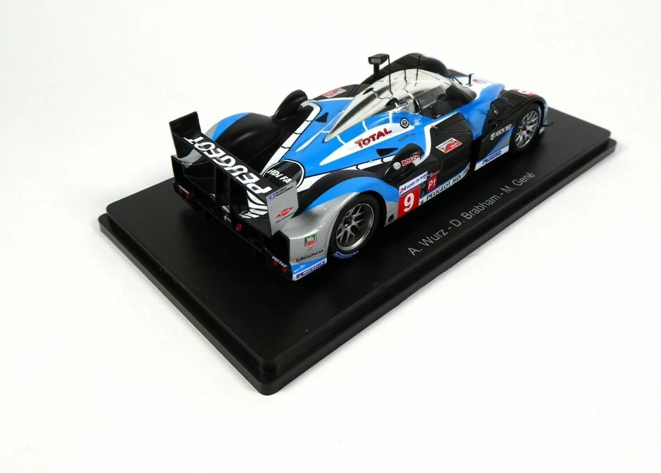 PEUGEOT 908 HDI FAP #9 VINCE LE MANS 2009 WURZ BRABHAM GENE SPARK S-LM17 1/43 - Immagine 3 di 4