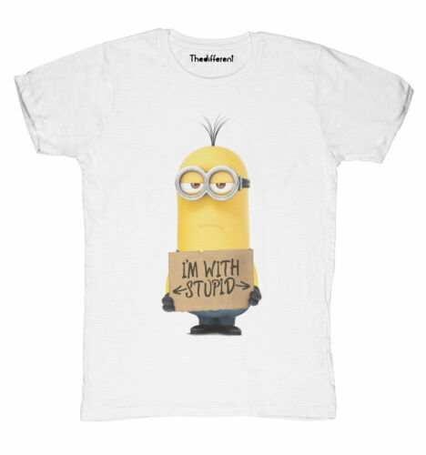 T-shirt Youth 'Truck Chasing Minions' - Blanc, 100% Coton, Qualité Premium