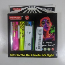 6pcs Halloween Rave Glow in Dark Face Paint UV Black Light Makeup Body Paint