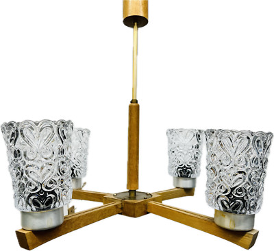 Drevopodnik Humpolec Leuchte Lampe 60er 70er CSSR vintage retro Lidokov Napako