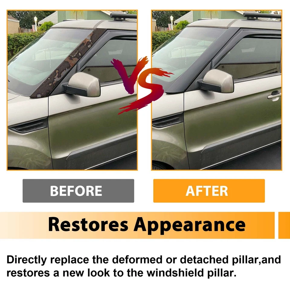 Parabrisas moldura exterior izquierdo KIA Soul 2010-2013 2012 panel de ajuste de pilar A Foto 3 de 4