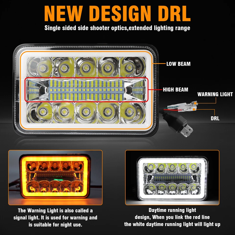 Actualización de 2 faros LED 4x6 para quitanieves BLIZZARD 680LT 720LT 810 Foto 2 de 4