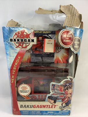 Bakugan Battle Brawlers Bakugauntlet + Cards New 2009 Damaged Box As is Read