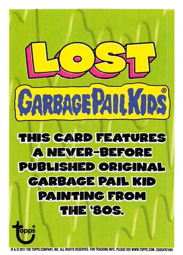 GARBAGE PAIL KIDS 2011 FLASHBACK SERIES 2 PICK-A-CARD YELLOW BASE STICKERS TOPPS - Picture 269 of 321