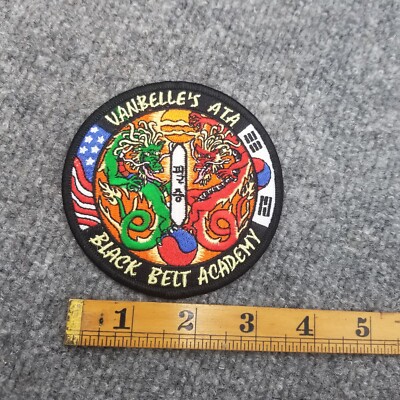 Vanbelles ATA Black Belt Academy Patch Tae Kwon Do Martial Arts Dragon ...