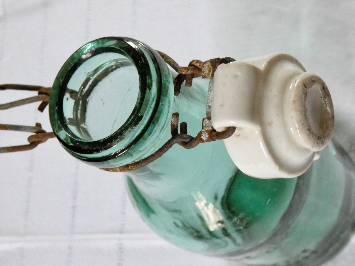 Bouteille de lait en verre l'idéal avec bouchon porcelaine 210693