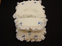 Beautiful. Luxury Car Seat Cosytoes / Footmuff Colour White / Royal Blue Beautiful. Luxury Car Seat Cosytoes / Footmuff Colour White / Royal Blue