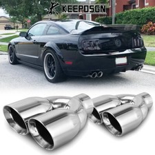 2.5 To 3.5 Od Quad Exhaust Tips Polished Stainless For Ford Mustang 1994-2024