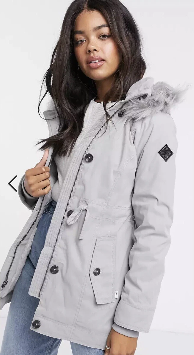 Hollister teddy lined parka jacket