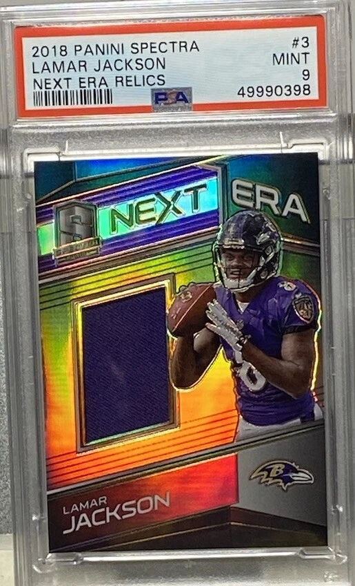 Lamar Jackson Panini Spectra Next ERA Relics #3 Base
