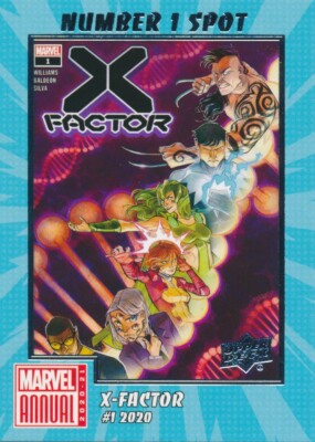 N1S-11 X-FACTOR #1 2020-21 2021 Upper Deck Marvel Annual NUMBER 1 SPOT
