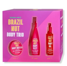 NEW Boxed TRADER JOES 2024 Brazil Nut Body Trio Gift Set Butter Mist Body Oil LI