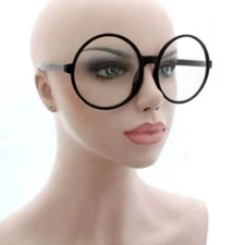 Oversized XXL Round Circle Clear Huge Women Designer Eyeglasses 100 % UVA