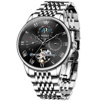 OLEVS Waterproof Roman Numerals Dials Automatic Mechanical Business Watch Men's