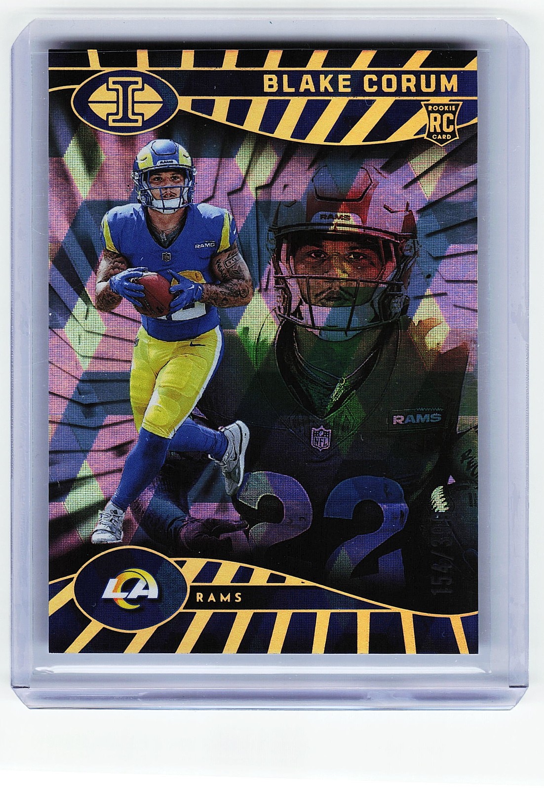 2024 Panini Illusions #54 Blake Corum Cubic Trophy Collection #/399 Rams