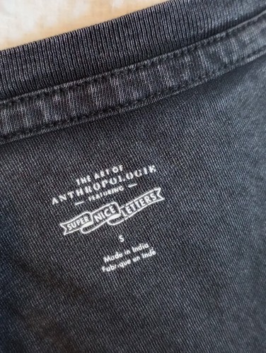 Camiseta Anthropologie "Go Vote" con puntada lateral de adentro hacia afuera negro carbón Talla Pequeña - Imagen 20 de 22