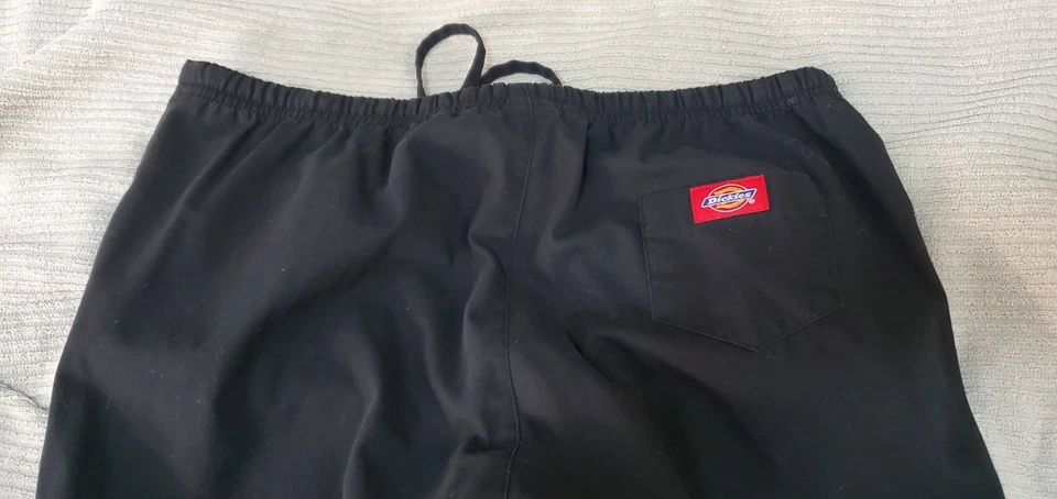  Pantalones Médicos Dickies Para Mujer Color Negro Cordón Pierna Ancha.Talla Mediana Foto 3 de 4