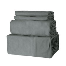 Flannel Sheet Pillowcase Set-Brushed Microfiber Ultra Soft Bed Sheet Set -Wr...