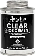 Angelus All-Purpose Clear Shoe Cement Glue for Shoe Repair Soles Leather 4oz Can