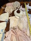 20 PCs Vintage Doll Clothes Bonnets French Bisque Compo Tlc — photo 5