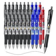 30 Pcs Gel Pens, 0.5mm Fine Point Gel Ink Pen, High Capacity Retractable Roll...
