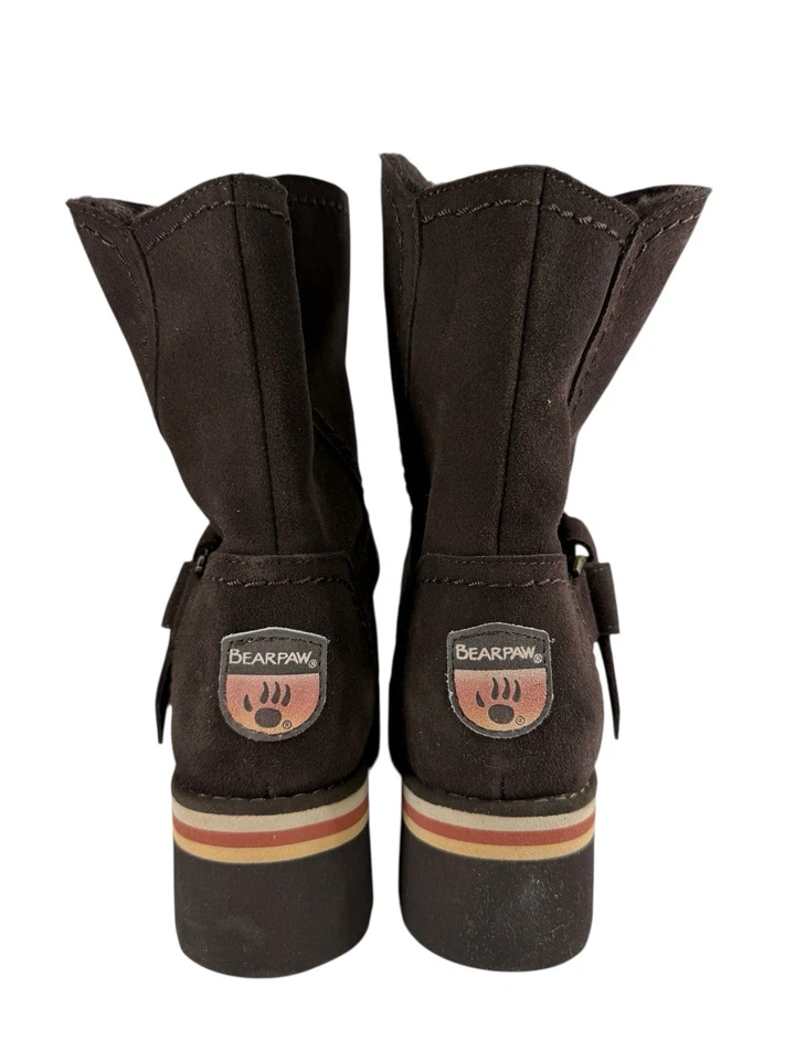 Bota para mujer Bearpaw Platform marrón/multicolor a rayas talla 7 Foto 4 de 4