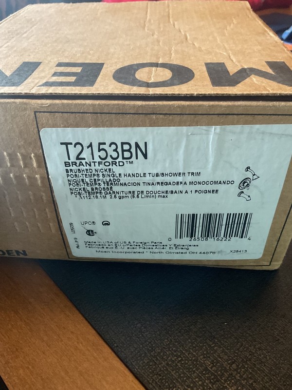 Moen Brantford T2153BN tub and shower kit