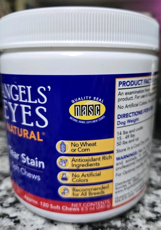 Натуральное мягкое жевательное средство для удаления пятен со слез сладкого картофеля ANGEL' EYES 120 карат для собак - Изображение 2 из 4