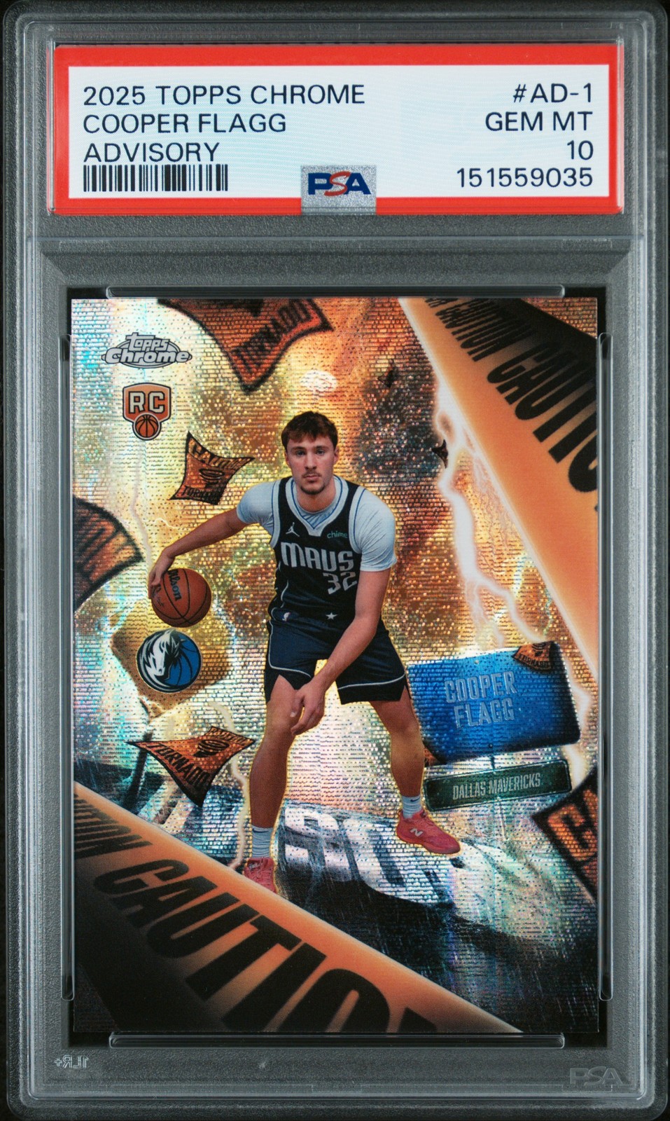 2025 TOPPS CHROME ADVISORY #AD-1 COOPER FLAGG PSA 10