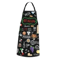  Italian Kitchen Apron - Cooking Apron for Italian Chefs & Themed Italia Bl