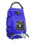 Camping 20L Portable Outdoor Hiking Knob Solar Shower Bag Blue