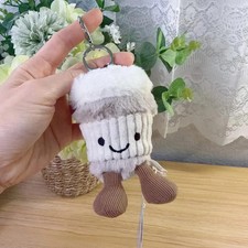 Jellycat Amuseables Coffee To Go Plush Keychain Bag Charm NWT Dust Bag