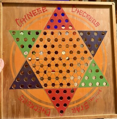 Vintage 1938 Star Checkers Chinese Checkers Board