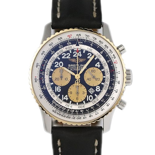 Breitling Navitimer D22322 41.5mm SS K18 Yellow Gold Chronograph #KN278