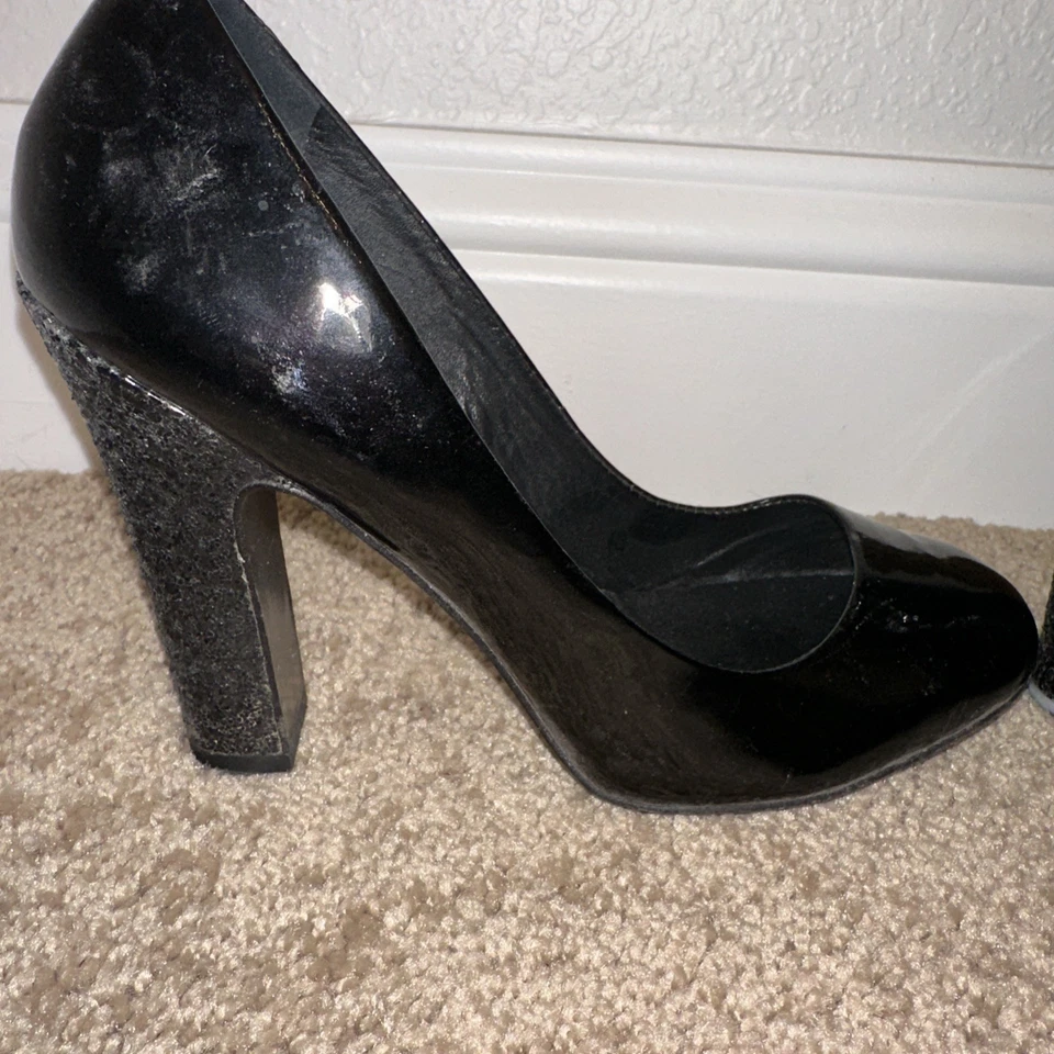 Черные лакированные кожаные туфли на высоком каблуке Tory Burch - Изображение 3 из 4