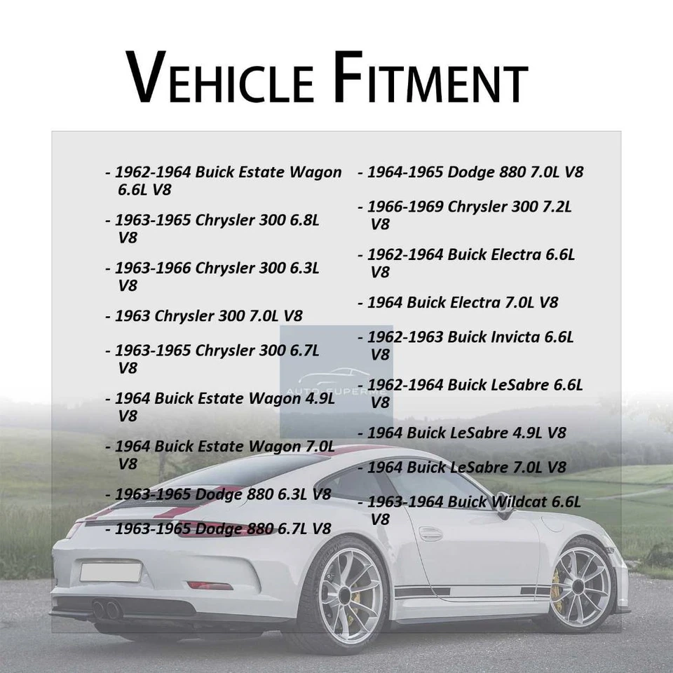 Manguera de freno delantera 2 piezas para Chrysler New Yorker 1963-1965 Foto 2 de 4