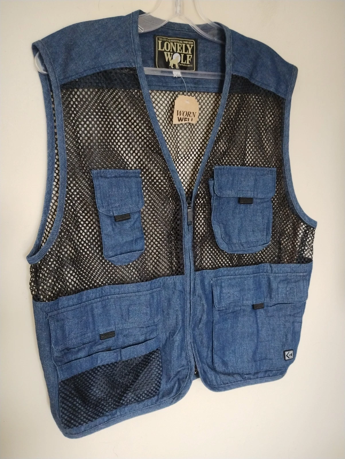 Lonely Wolf Navy Outdoor Fishing Waistcoat/Jacket Size 42" Chest BNWT