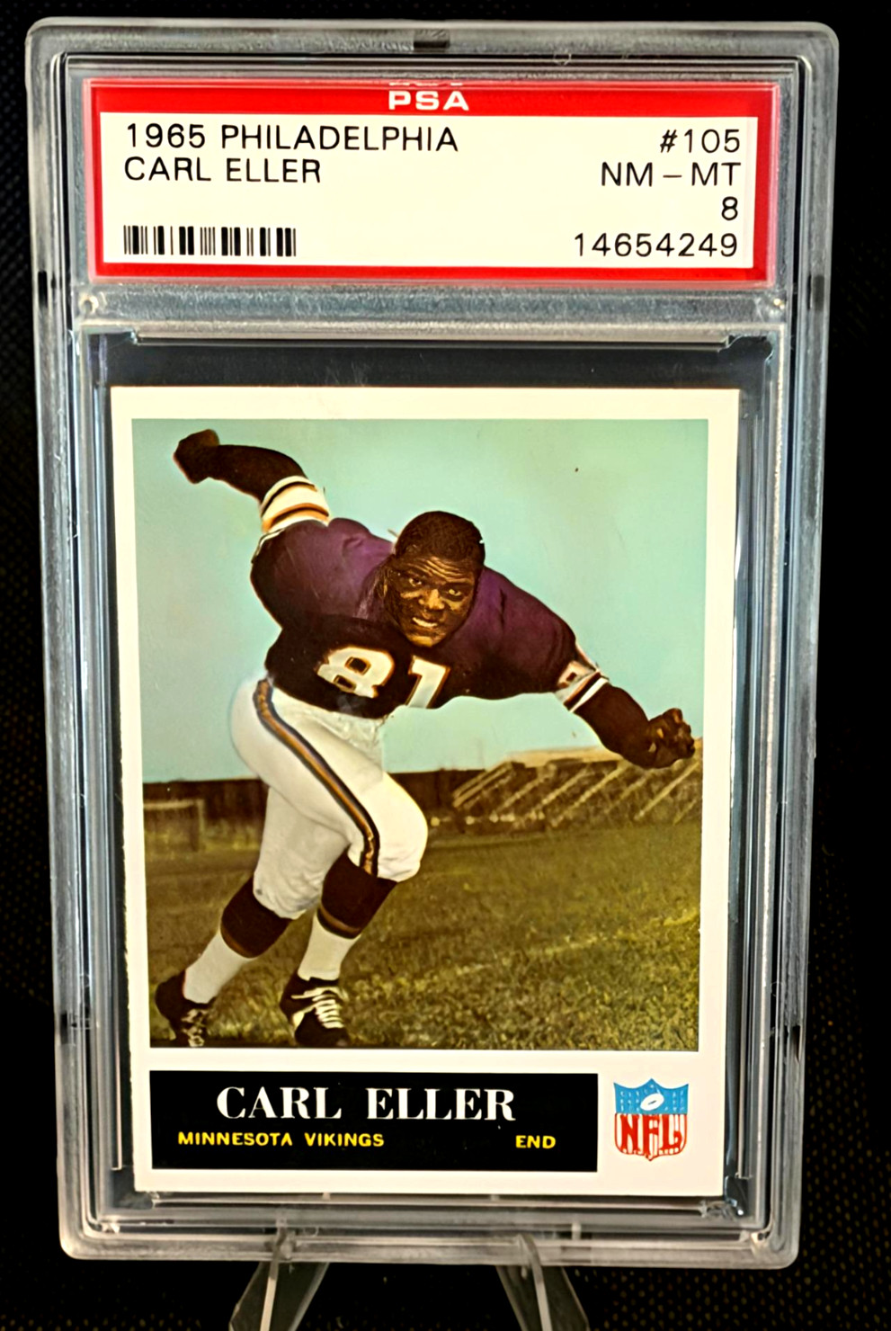 1965 Philadelphia #105 CARL ELLER Graded Card PSA 8 NM-MT Minnesota Vikings HOF